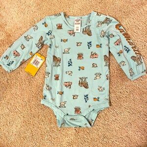 NWT Carhartt Farm Print Baby Bodysuit Size 12 Month